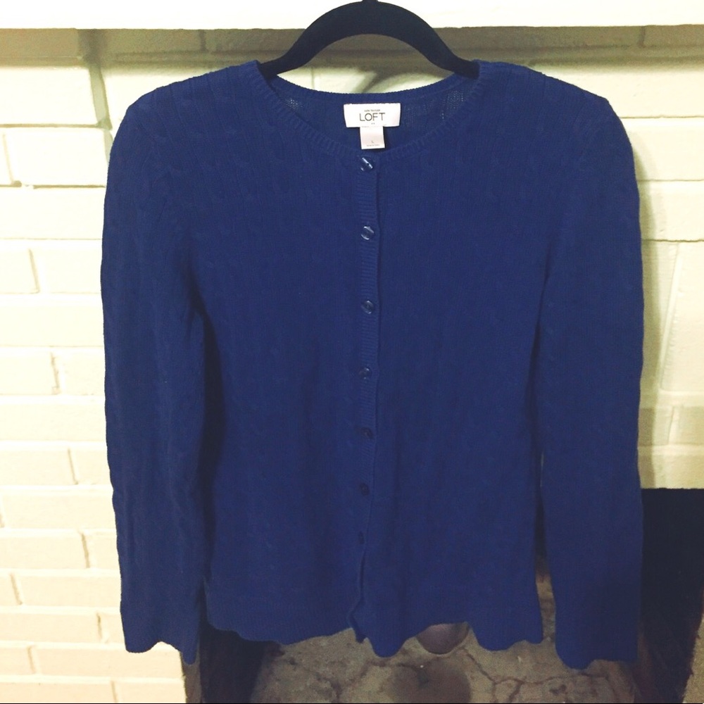 LOFT Blue Cardigan
